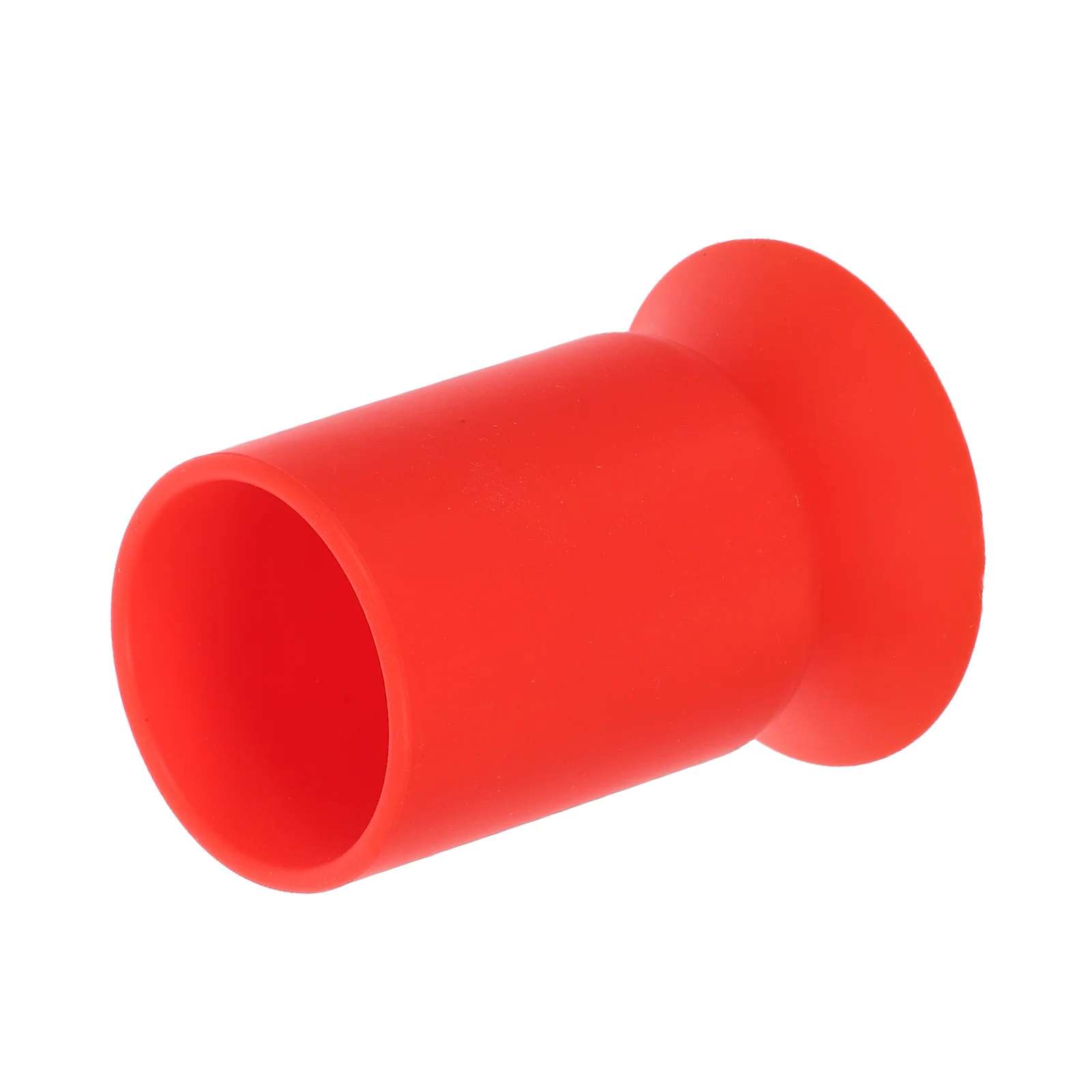 

Red Silicone Makeup Brush Holder with Suction Base - Desk Pen Organizer Container for Cosmetics Markers Scissors Storage