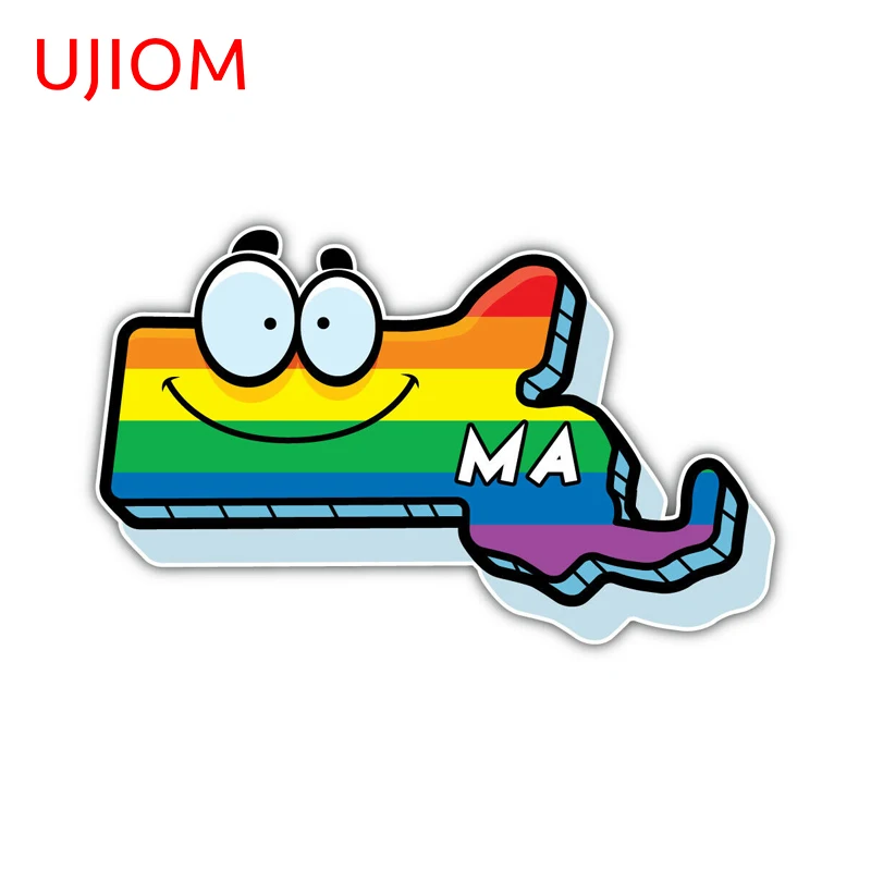 UJIOM Smiley Map Rainbow LGBT Flag Wall Sticker Fashion Novelty Sunscreen Vinyl Decal Interesting Kitchen Murals Decoration - view 4