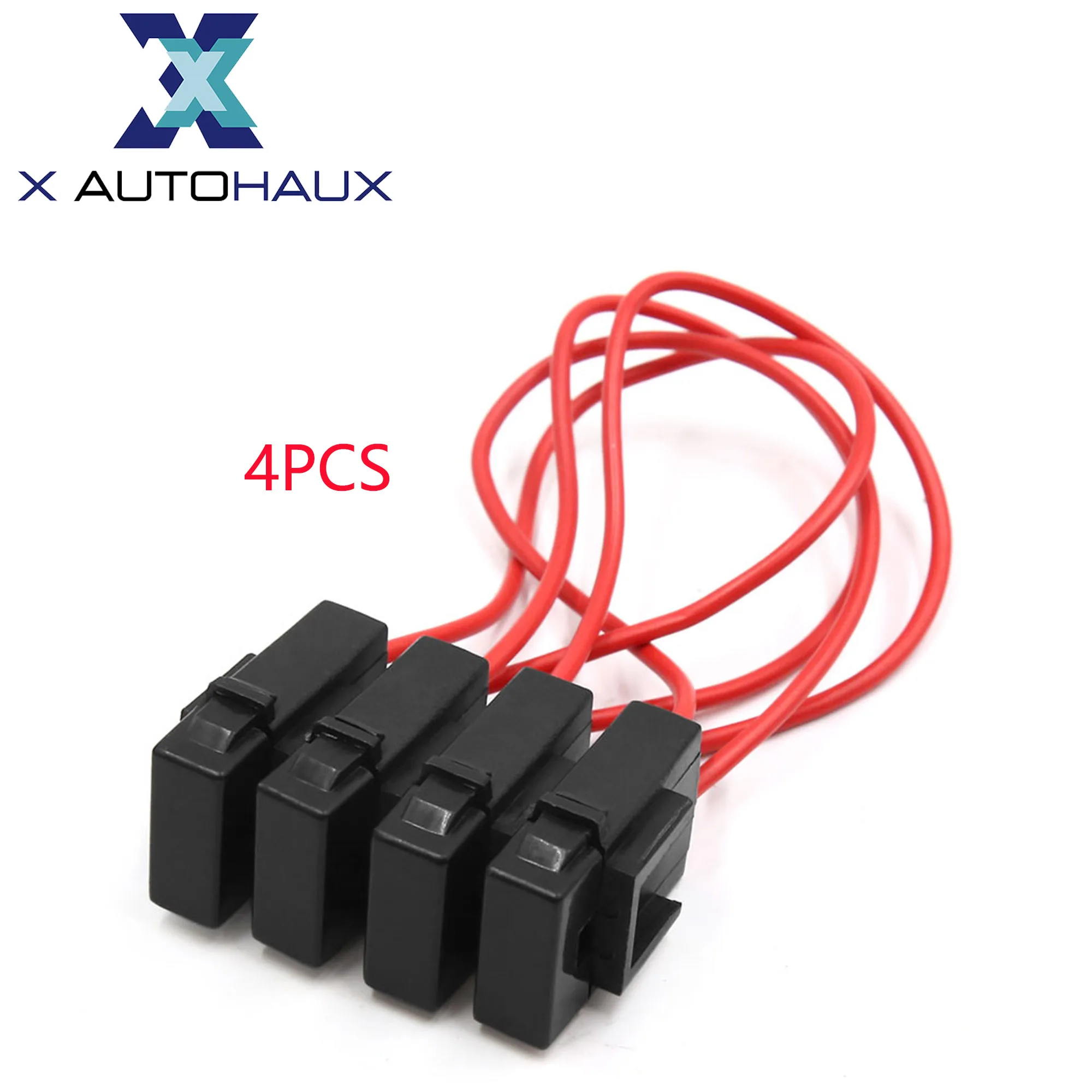 X Autohaux 3/4/5/15pcs Auto 30A In-line Blade Fuse Holder Block Connector Copper Universal AWG Wire Blade Car Fuse Holder Parts