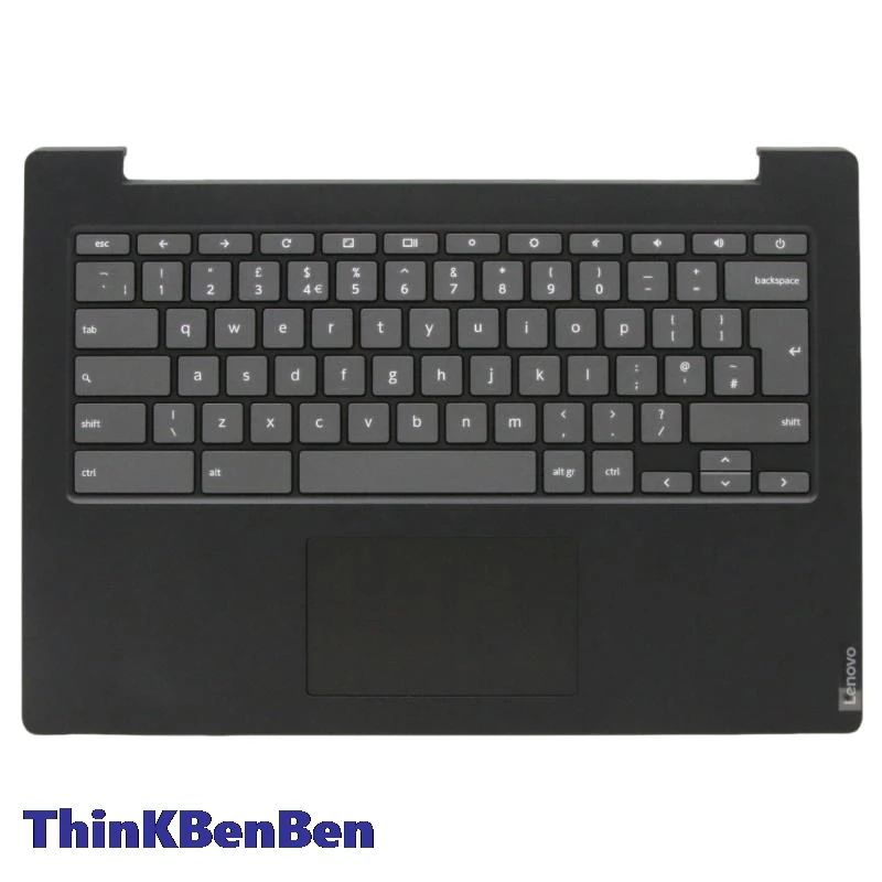 UK English Onyx Black Keyboard Upper Case Palmrest Shell Cover For Lenovo Chromebook S340 14 Touch 5CB0U43593