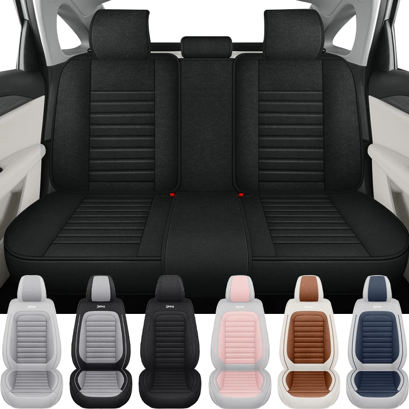 Universal Car Seat Covers For Nissan Tiida March Navara D40 Qashqai J11 Juke Leaf Kicks X Trail T32 teana J32 Auto Accessories