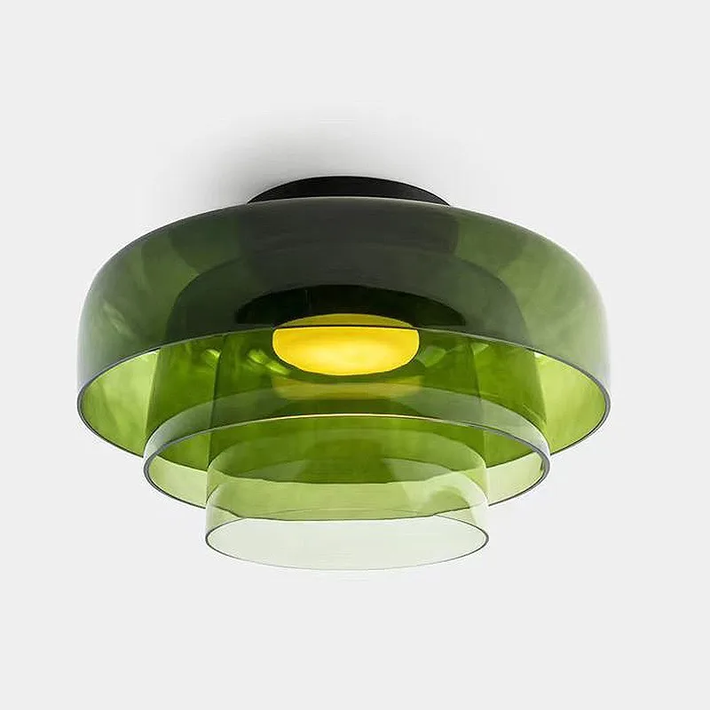 Nordic Bedroom Lamp Modern Stained Glass Living Room Dining Room Lamp Creative Entrance Balcony Staircase Ceiling Lamp