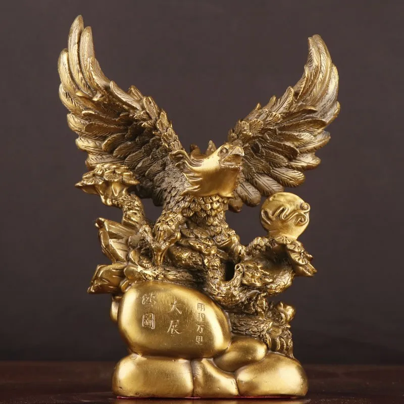 , a symbol of great ambition; with outstretched wings; Copper Ornament; Pobee Eagle