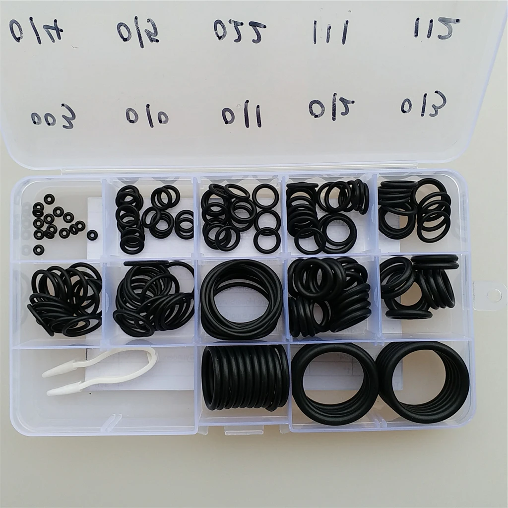 Kit de O-Ring de mergulho com Pick Set, 12 tamanhos, 70 Duro Dive Mangueira Tanque Regulador de Válvula, Anéis Selados para Mergulho Natação, 170Pcs