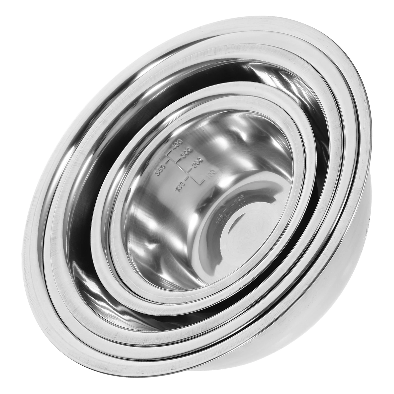 

5Pcs Stainless Steel Mixing Bowls Deep Salad Prep Basin for Kneading Dough Baking Egg Food Storage Kitchen Accessories