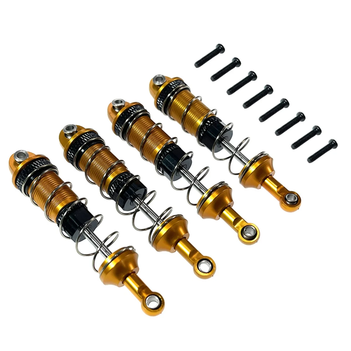 4Pcs Alloy Front Rear Oil Shock Absorber for MJX 16207 16208 16209 16210 H16 H16BM 1/16 RC Car Upgrades Parts