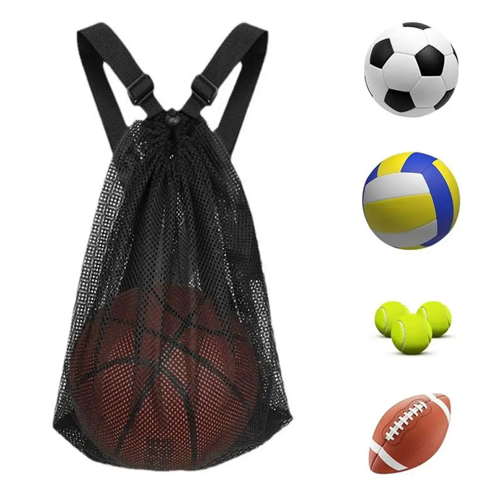 Cordão mochila saco de malha portátil futebol basquete compras bolso supermercado esportes sacos viagem brinquedo nadar stor f3n9