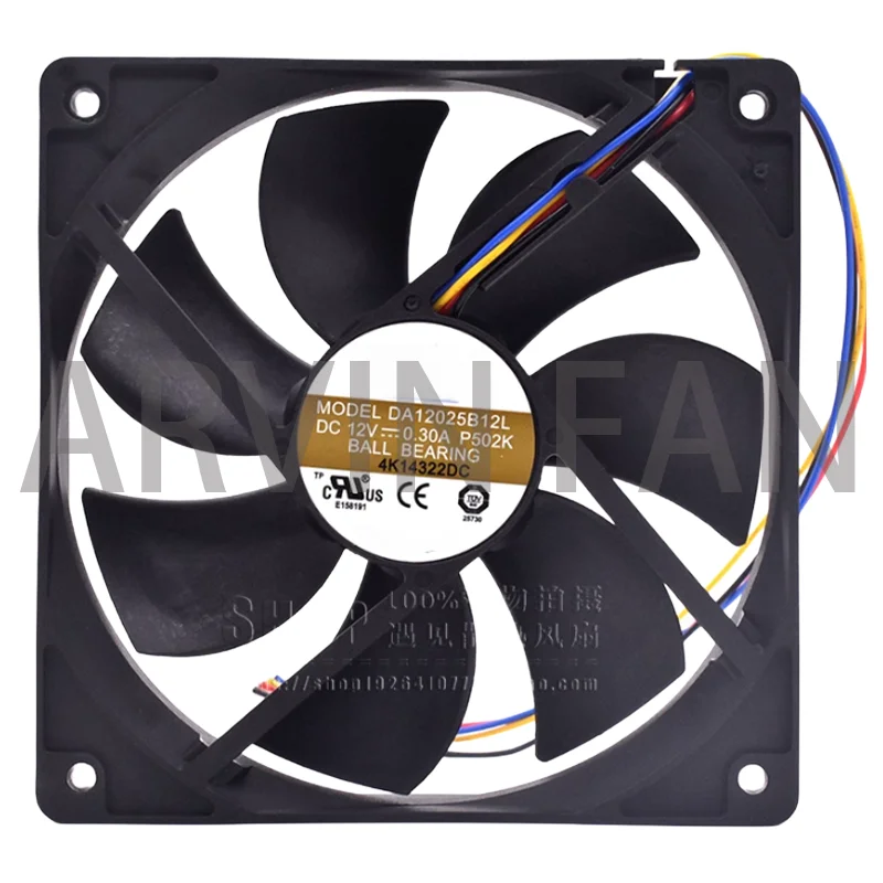

DA12025B12L 12 В 0,30 А 12 см 12025 ШИМ ультра-тихий корпусной вентилятор