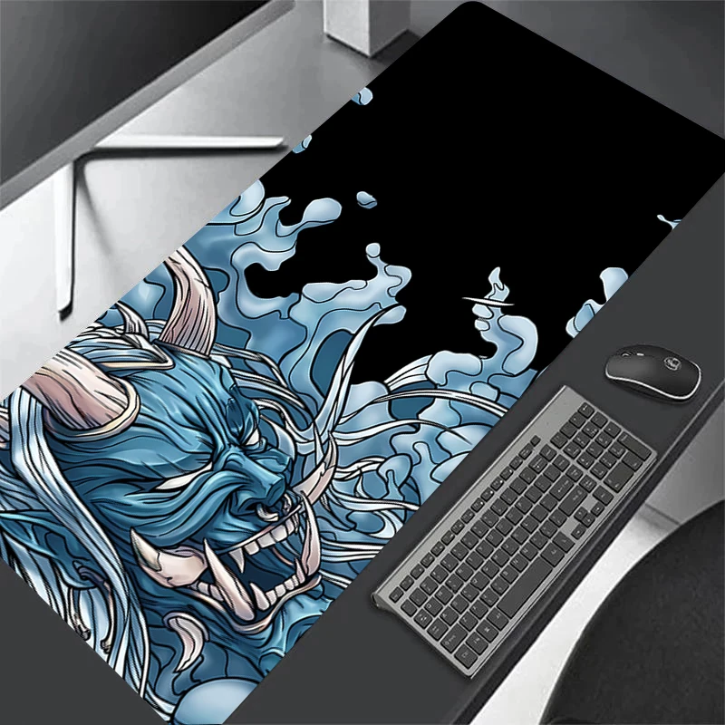 Ghost Face Anime Mouse Pad Japanese Game Devil Black Deskmat Computer Keyboard Mousepad XXL Computer Gamer Laptop ghost head mat