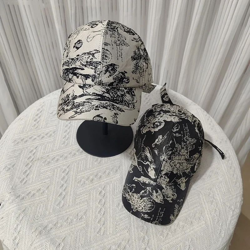 Retro Chinese Style Jacquard Baseball Cap Summer and Autumn Travel Sunscreen Literary and Artistic Personality Bow Hip-hop Hats