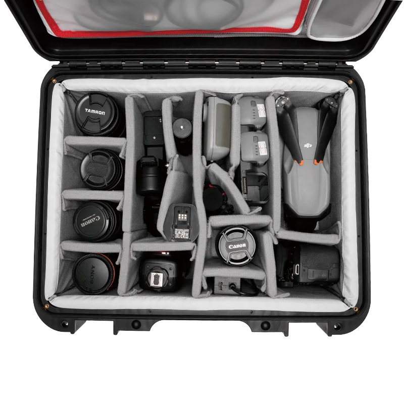 Custom M480B Plastic Hardcase Storage Box Waterproof Hard Shell Camera Case With Padded Dividers