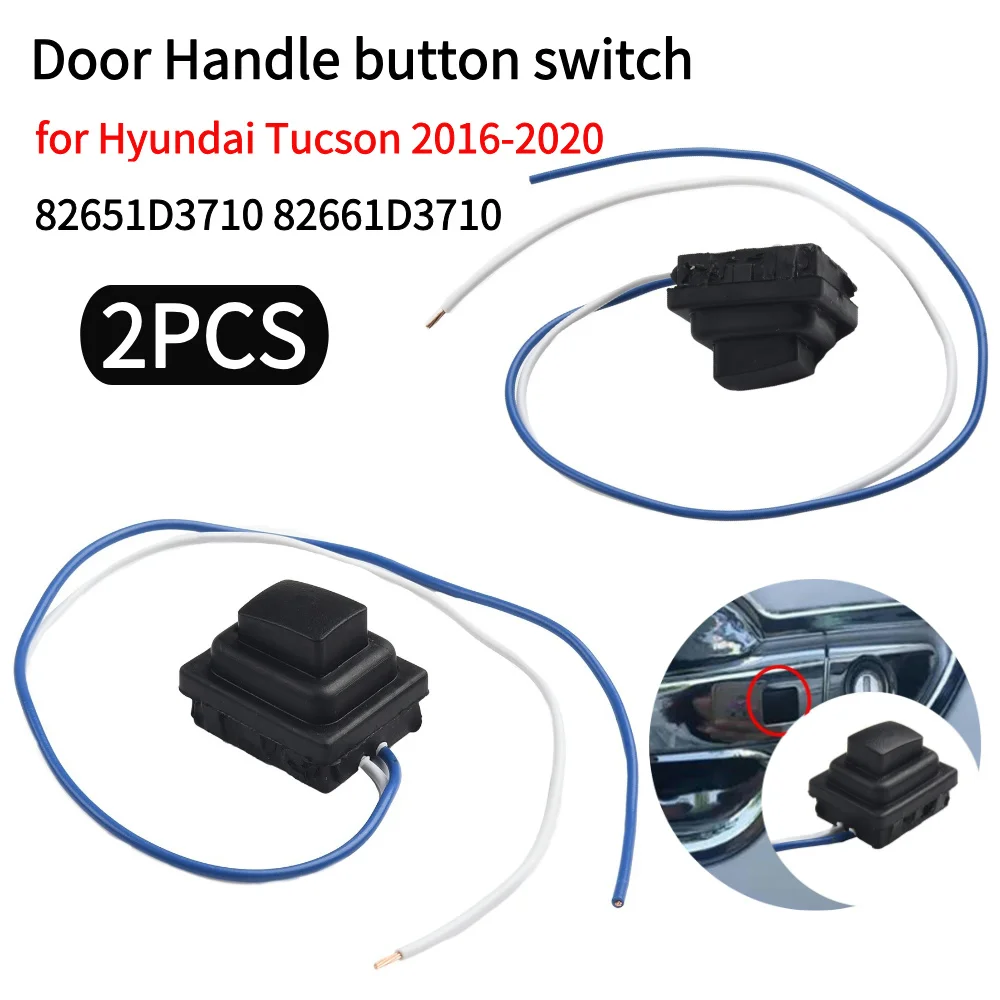 2PCS Exterior Door Handle small button switch for Hyundai Tucson 2016-2020 82661D3710 Front Door Handle Button Switch