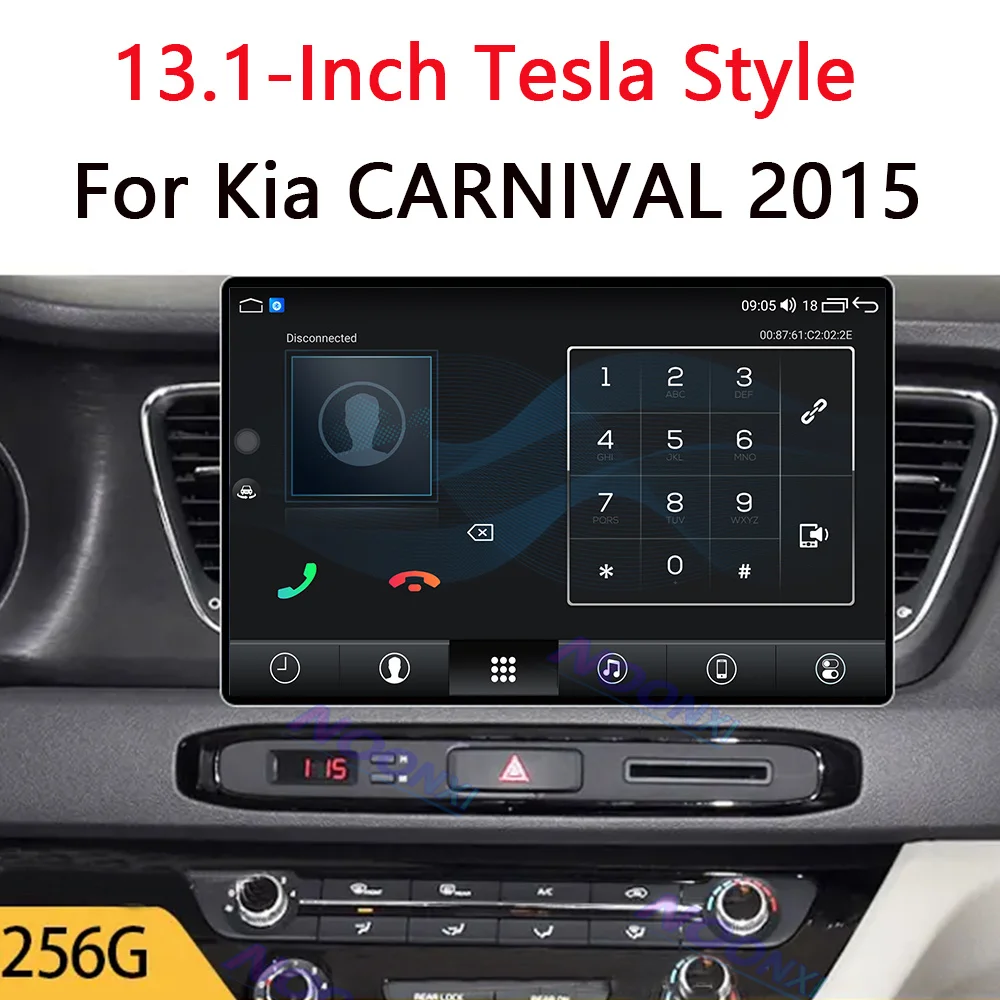 For Kia CARNIVAL 2015 All In One Car Radio 2 K Screen 1920x1200 RES Intelligent Android 13 System GPS Carplay 13.1 inch