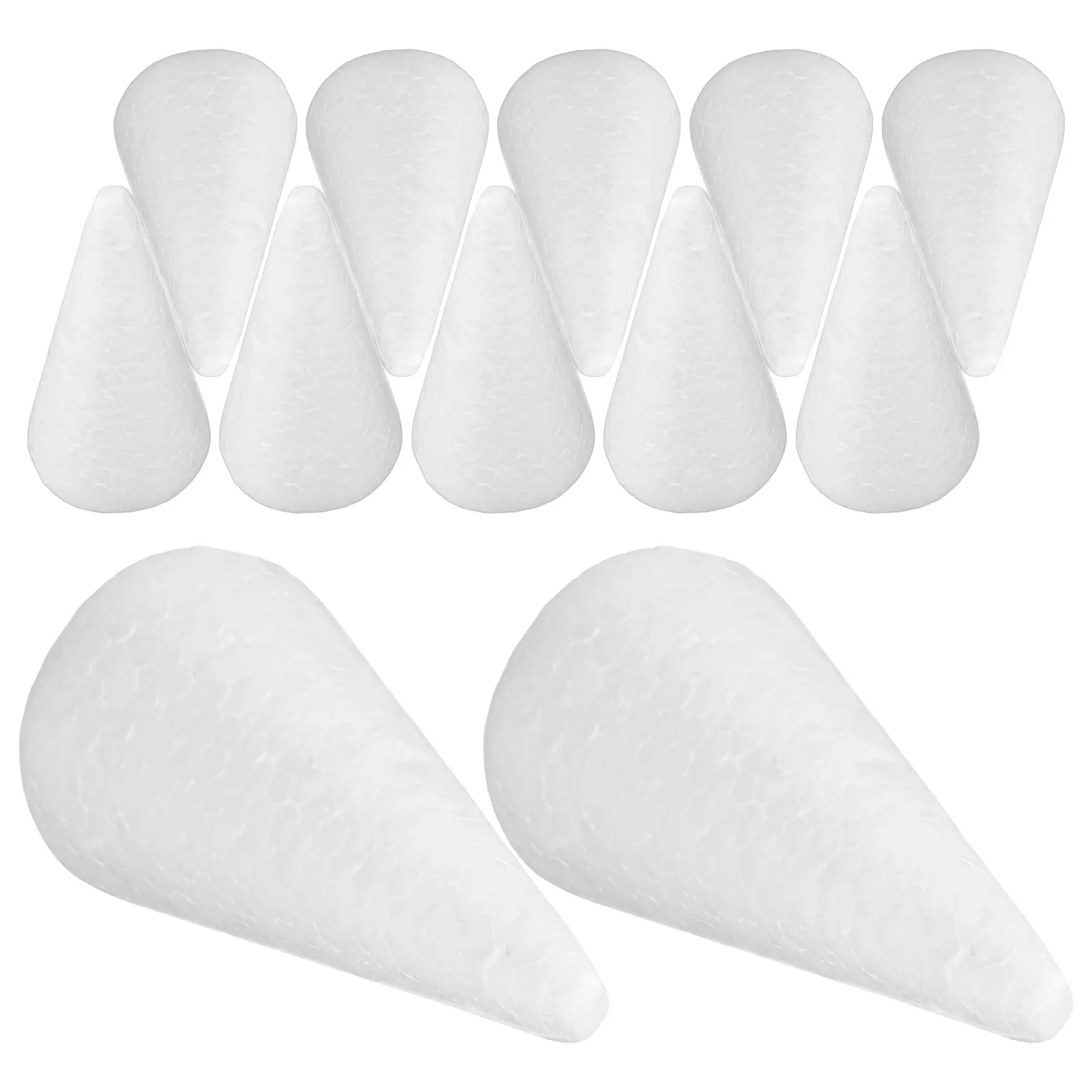 

12 Pcs Foam Cones Craft Project Decorations Kids Preschool Kindergarten Home Party Supplies Winter Christmas Ornament