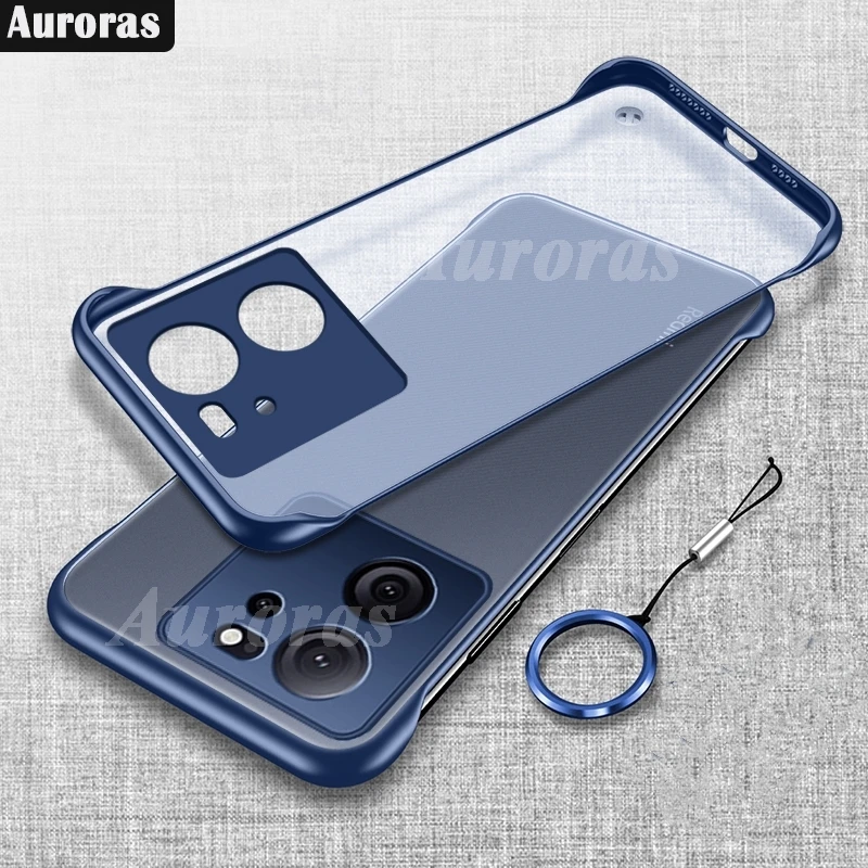 

Auroras For Xiaomi 13T Pro Case Translucent Solid Color Four-corner Silicone Frameless Hard Shell For Xiaomi 13T Cover Fundas