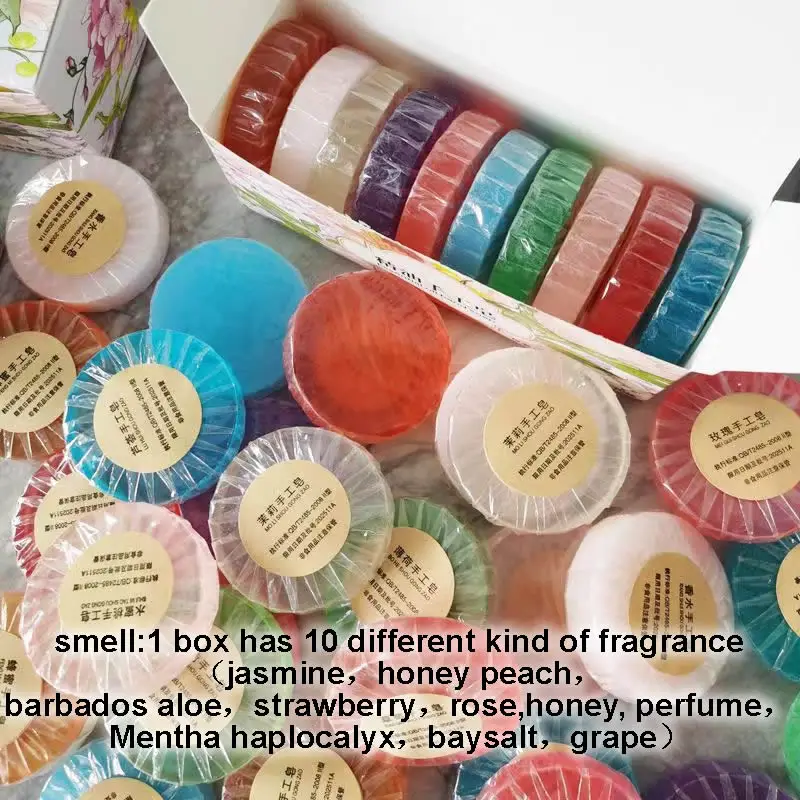 Free Shipping Bathing Tiktok Hot Sale Washing Hand Colorful Fragrance Odour 40g(1.41o.z)x10Pieces Soaps/Box for Gift Presents