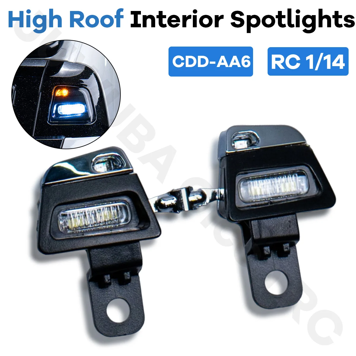 FH16 750 High Roof Interior Spotlights CDD-AA6 For 1/14 Tamiyaa RC Truck Volvoo 56360 56362 56375 JUWUBA Toy Moedl Parts