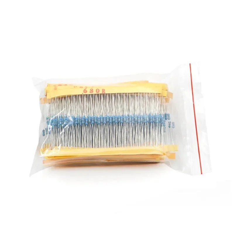 New 600pcs 1/4W 30 kinds resistance metal film resistors 1% accuracy,precision metal resistance common used,fress shipping