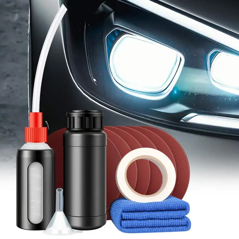 

Реставрация фар автомобиля, полировка, ремонт, жидкий полимер, чашка испарителя, инструмент для гаража, очиститель, набор для удаления царапин, желтый