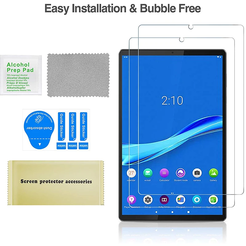 3Pcs Tempered Glass For Lenovo Tab M10 FHD Plus 2nd Gen TB-X606F M10 X605F Tablet Screen Protection for K10 10.3 TB-X6C6F/X6C6X