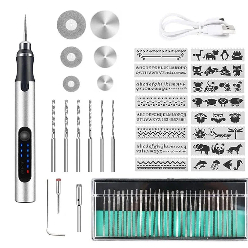 

Plugging and inserting dual-purpose speed-regulating miniature engraving electric grinding glass engraving pen