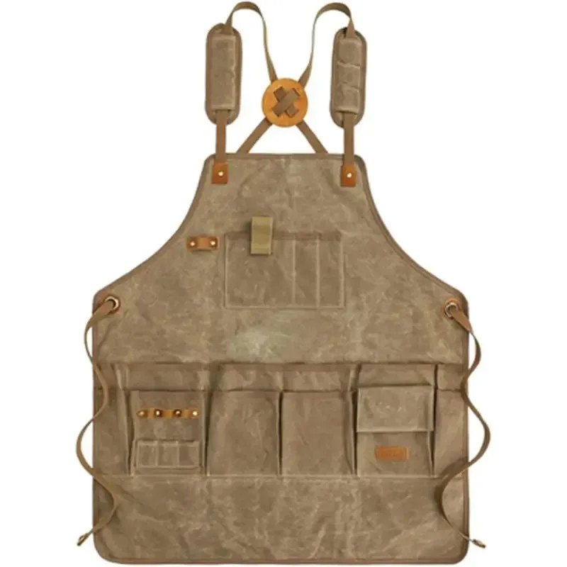 Good Thickened High Quality Cotton Canvas Summer Waterproof Apron Catering Shop Kitchen Home Gardening Commercial Waist Apron