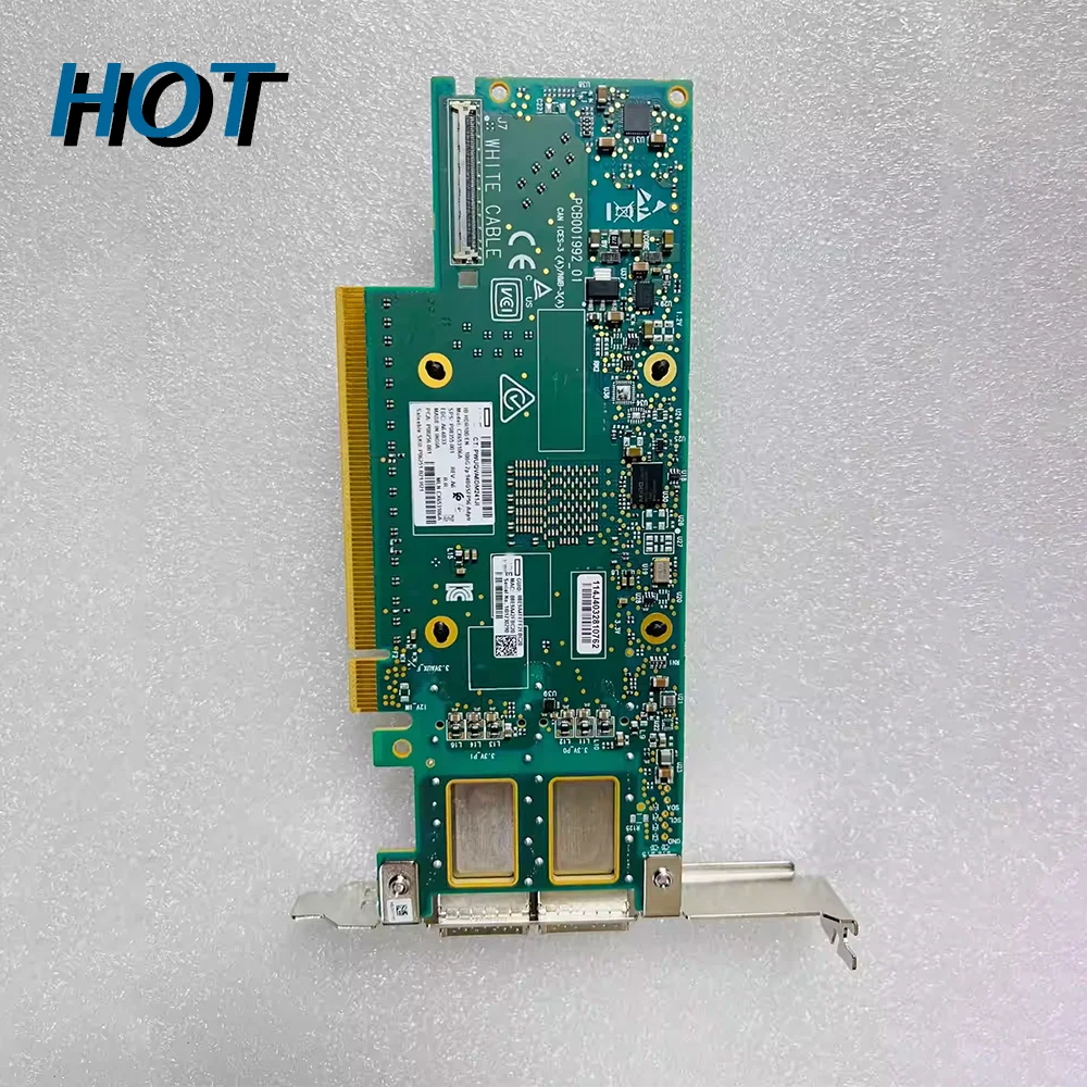 NIC For Mellanox 100G 10 Gigabit Network Card With Dual Electrical Ports P08355-001 HDR100 940QSFP56 MCX653106A-ECAT CX6