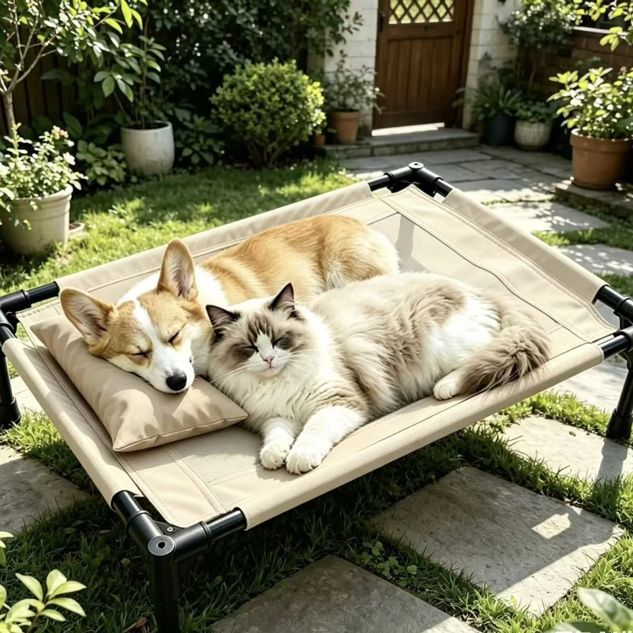 Detachable Washable Elevated Pet Cot Suitable For All Seasos Moisture Proof Cat Ad Bed Large Dog