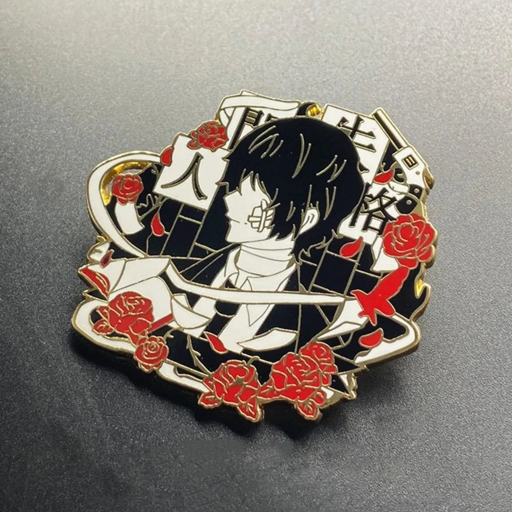 Bungo Stray Dogs Dazai Osamu Enamel Pin Cartoon Handsome Mystery Boy Brooch Accessories Anime Fans Collect Badge Jewelry