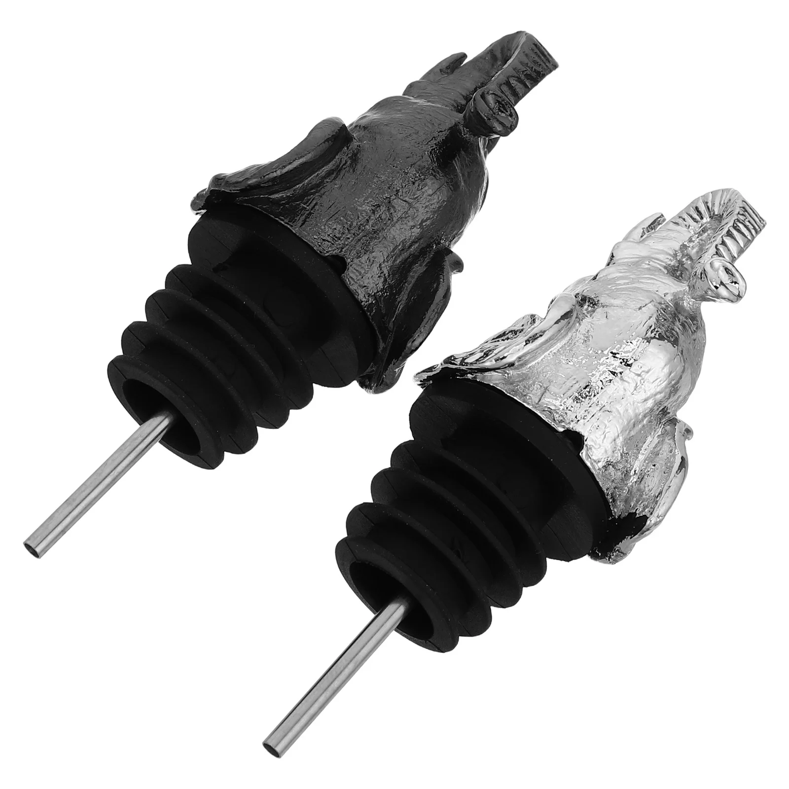 

2Pcs Wine Aerator Pourer Drip-Free Elephant Bottle Pour Spouts Leak-Proof Zinc Alloy Animal Wine Dispenser Stopper Bar Liquor