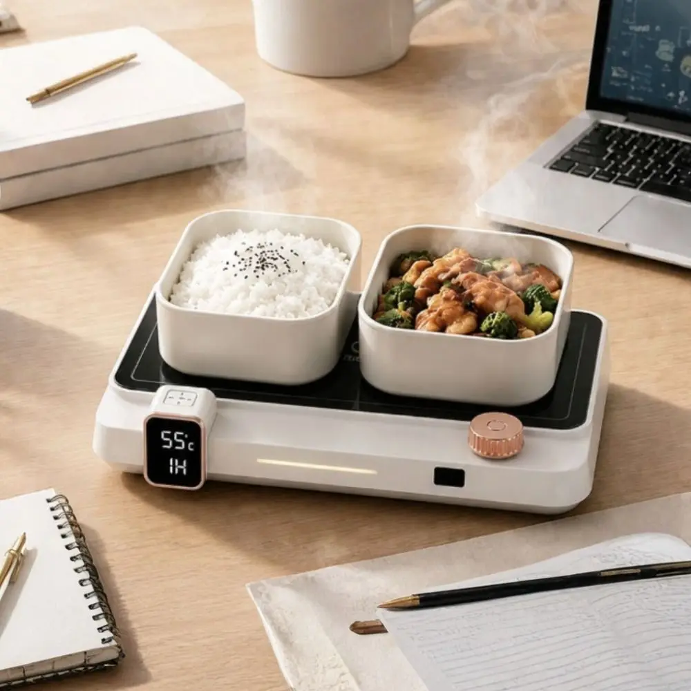 Temperature Display Mug Warmer Adjustable Temperature Remote-controlled Thermal Coaster Dry-Burn Protection Thin