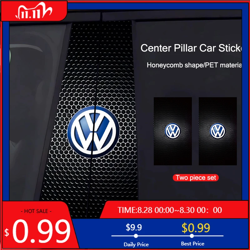 

VW GTI GOLF 2026 Горячие наклейки для автомобиля VW VOLKSWAGEN, центральная стойка B, декоративная крышка, наклейки для домашних животных, автоаксессуары для Volks