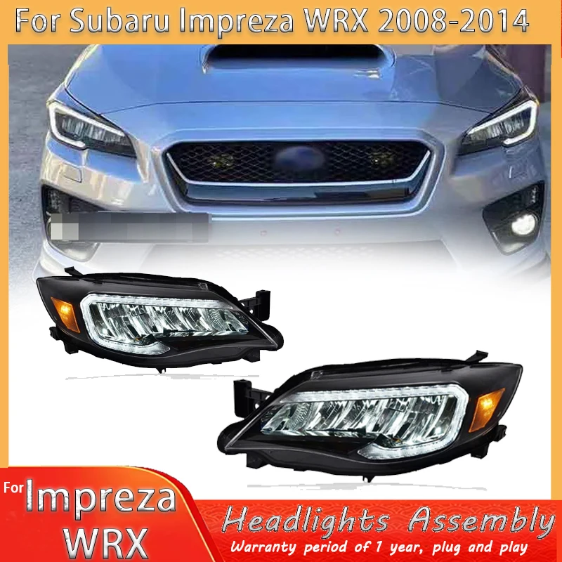 

Car Head Lamp For Subaru lmpreza WRX Headlight 2008-2014 Upgrade Modified to New Dynamic Turn Signal Car LED Headlight Assembly