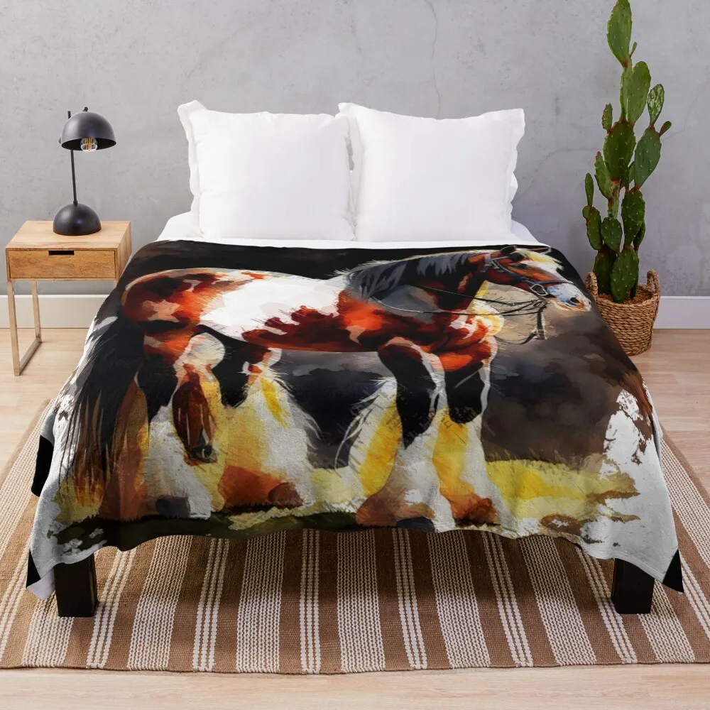 

Clydesdale Heavy Horses Throw Blanket