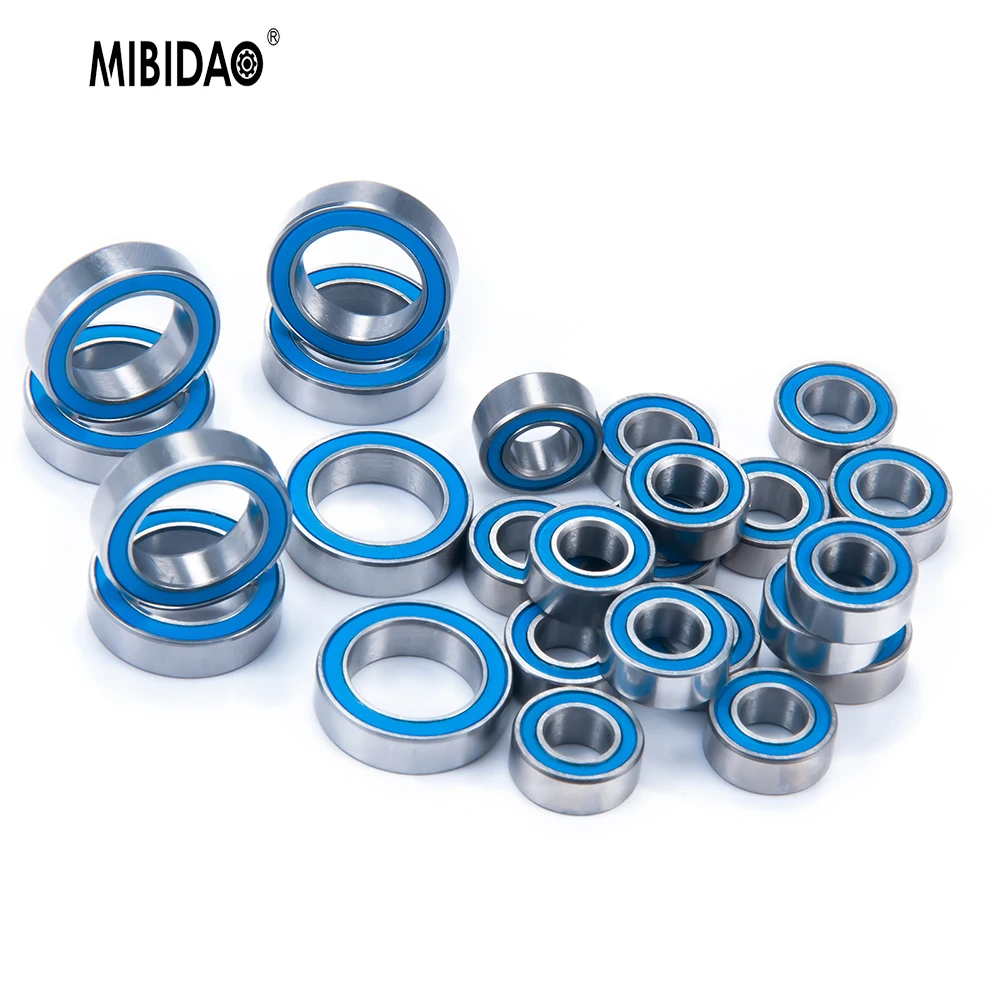 

MIBIDAO 25Pcs Wheel Hub Axle Sealed Bearing Kit For 1/10 RC Crawler Car Redcat Gen7 Racing Everest Upgrades Parts Accessories