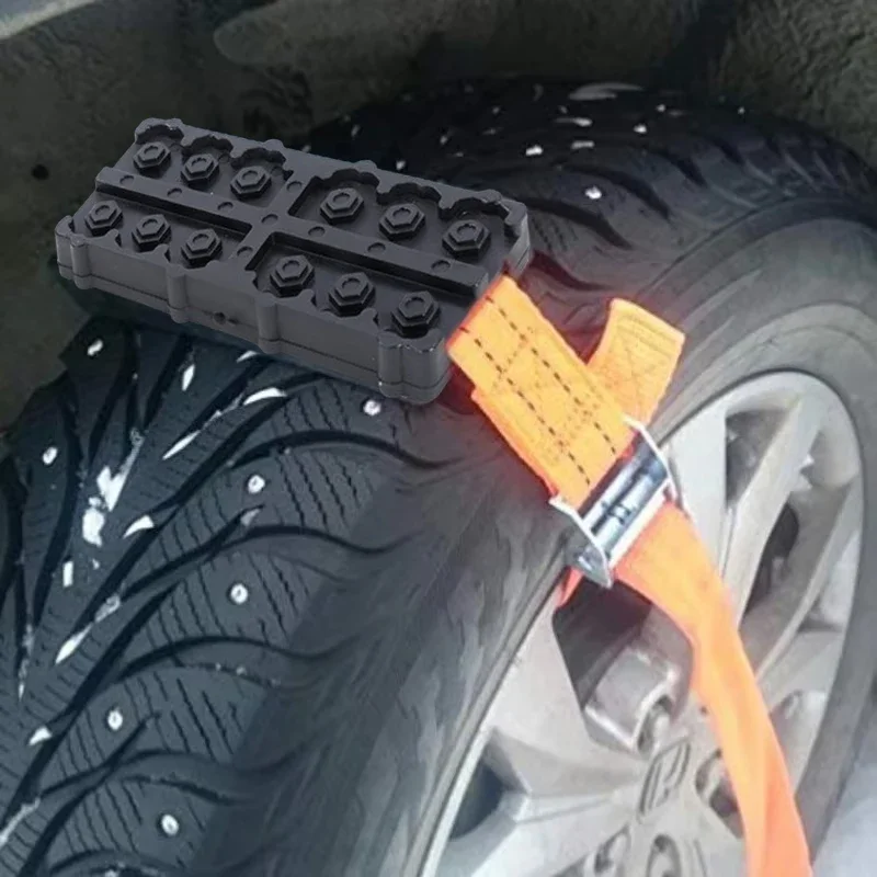 Anti Skid Tire Chains Car Snow Chains Straps Emergency for Snow Sand Mud Ice Traction Blocks Rescue Tool for Truck
