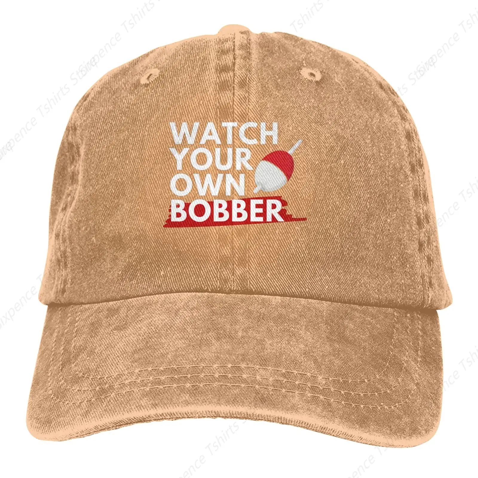 Watch Your Own Bobber Slogan Cowboy Hats Unisex Adjustable Baseball Caps Blue