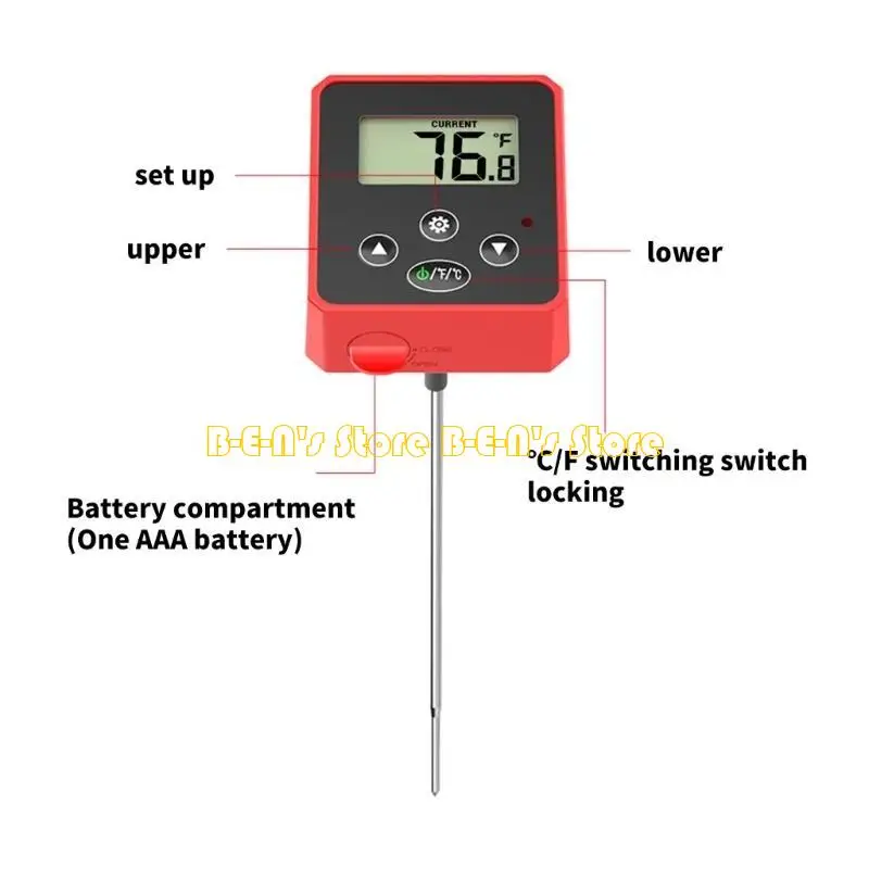 Y1AD High Precisions Digital Thermometers User Friendly Temperature Gauges Easy to Read for Food Safety Monitoring in Kitchens