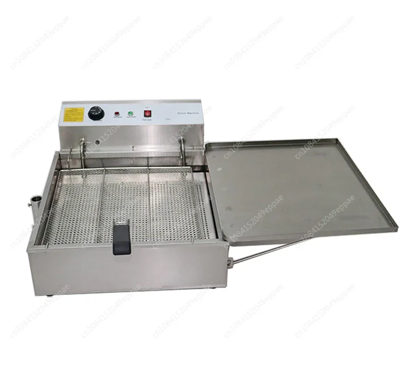 25L Capacity Electric Oil Fryer for Donuts Machine 3000W Commercial 304 Stainless Steel Donut Frying Machine