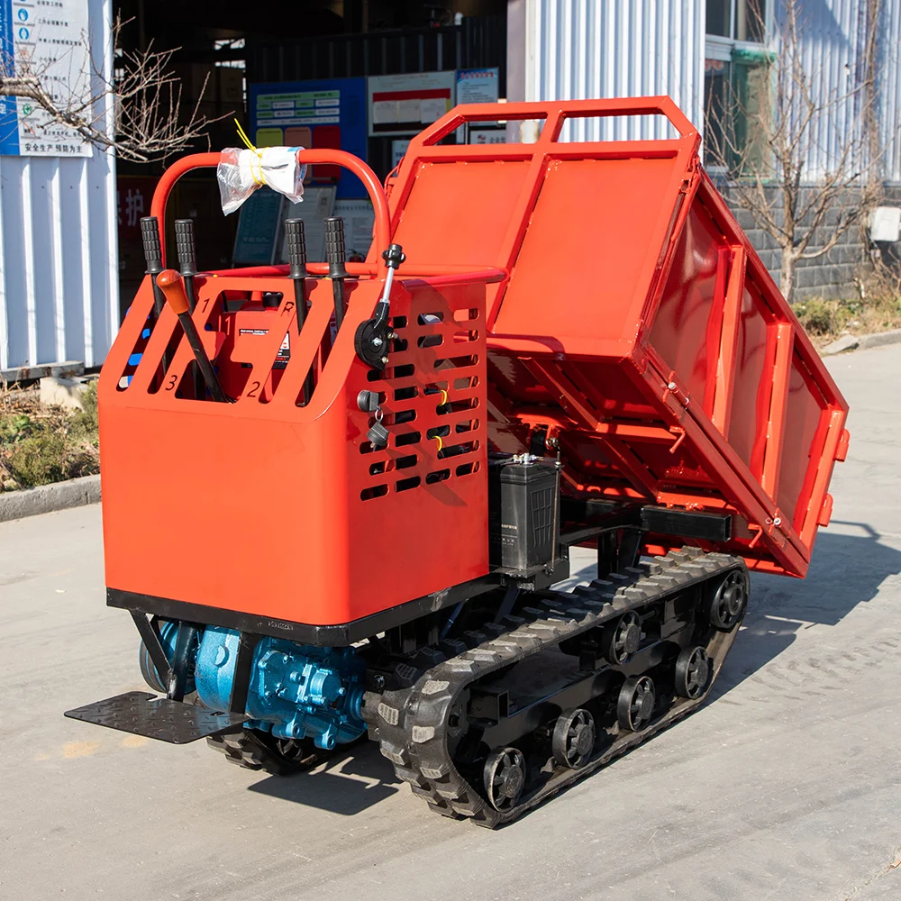 HW1000SL Self Loading Mini Dumper Mining Crawler Transporter Dumper Farm Use Customized