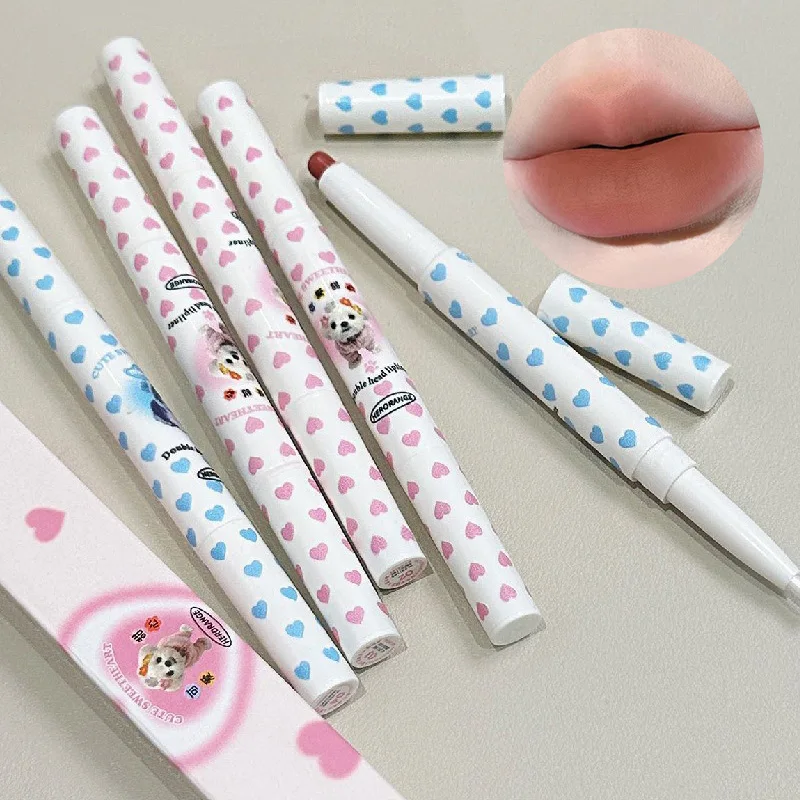 HERORANGE Dual-Ended Lip Liner & Velvet Matte Lipstick - Precision Lip Contouring with Soft Misty Finish