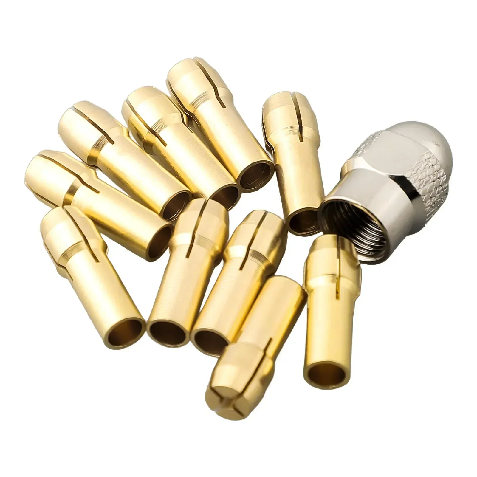 

11pcs Mini Drill Set Brass Collet Chuck For Power Tools Compatible With Most Rotating Tools Clamping Diameter 0 5 3 2mm