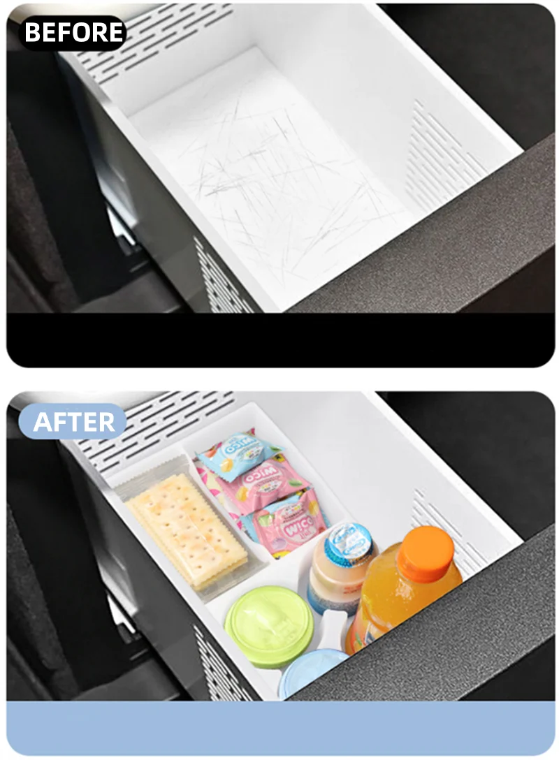 لـ DENZA N9 2025+ الملحقات الداخلية صندوق تخزين ثلاجة السيارة حجرة تخزين من السيليكون #5