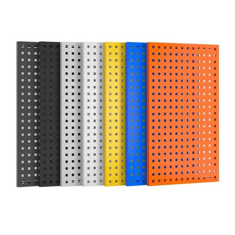 Premium Steel Pegboard Wall Organizer Multi-Color Metal Panels Heavy Duty Garage Storage Solution