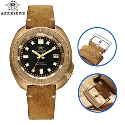 ADDIESDIVE Top Brand CUSN8 Bronze Men Watch NH35A Sapphire Automatic Mechanical Watches 200m Dive Luminous AD2104 Man WristWatch