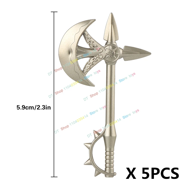 5PCS Middle Aged Weapon Assembly Scenes Building Blocks Accessories Axe Shield Sword Mini Toys for Kids gifts PJT057