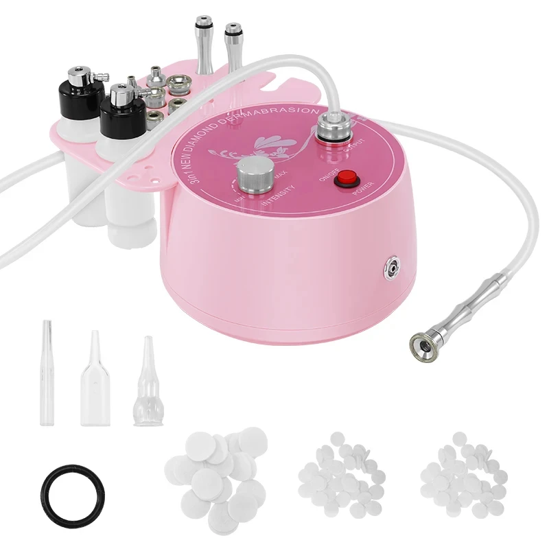 

New Pink Diamond Microdermabrasion Facial Machine with Spray Bottles for Pore Cleaning Skin Exfoliation and Rejuvenation