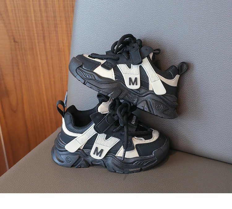 Mädchen-Sportschuhe 2026 Neuer Stil Weiche Sohle Kinder-Freizeitschuhe Modische Atmungsaktive Gestreifte Dad-Schuhe für Kinder Jungen – Detail 15