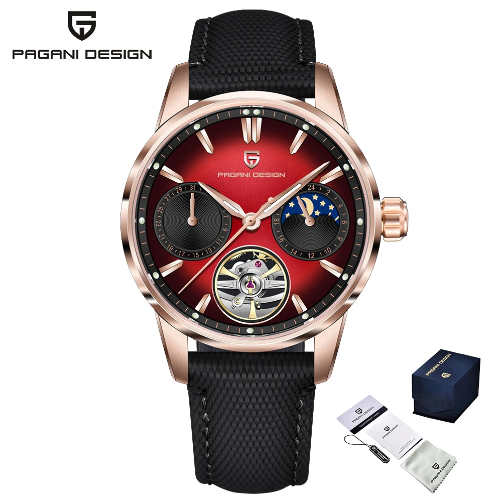 Pagani Design 2025 Nieuwe 41 MM Luxe Automatische Mechanische herenhorloge Roestvrij Staal 100 m Waterdicht Pilot Horloge reloj hombre