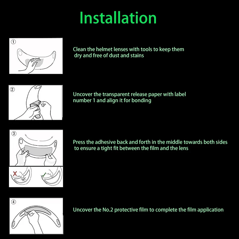 خوذة دراجة نارية شفافة مقاومة للمطر لسلامة القيادة، ملصق طلاء نانو متين مضاد للضباب، ملحقات خوذات الدراجات النارية #5